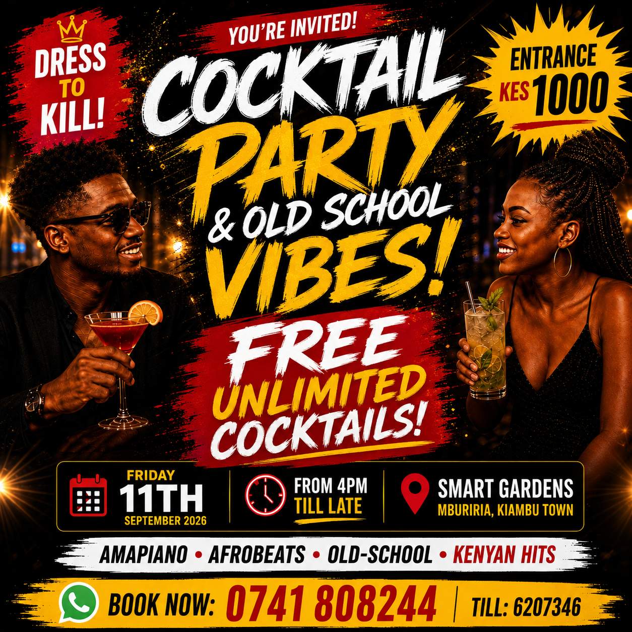 Cocktail party and old school vibes 
